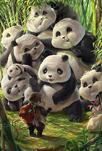 Anwei Wooden Jigsaw Puzzle 1000 Piece Puzzle For Adults Panda Fairy Tale Jigsaw Puzzles Forests For Kid Surprise Birthday For Family Home Decor Art Puzzle #TOP1