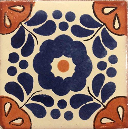 Ceramic Talavera Mexican Tile 4X4", 9 Pieces (Not Stickers) A1 Export Quality! - Ex25 #TOP1