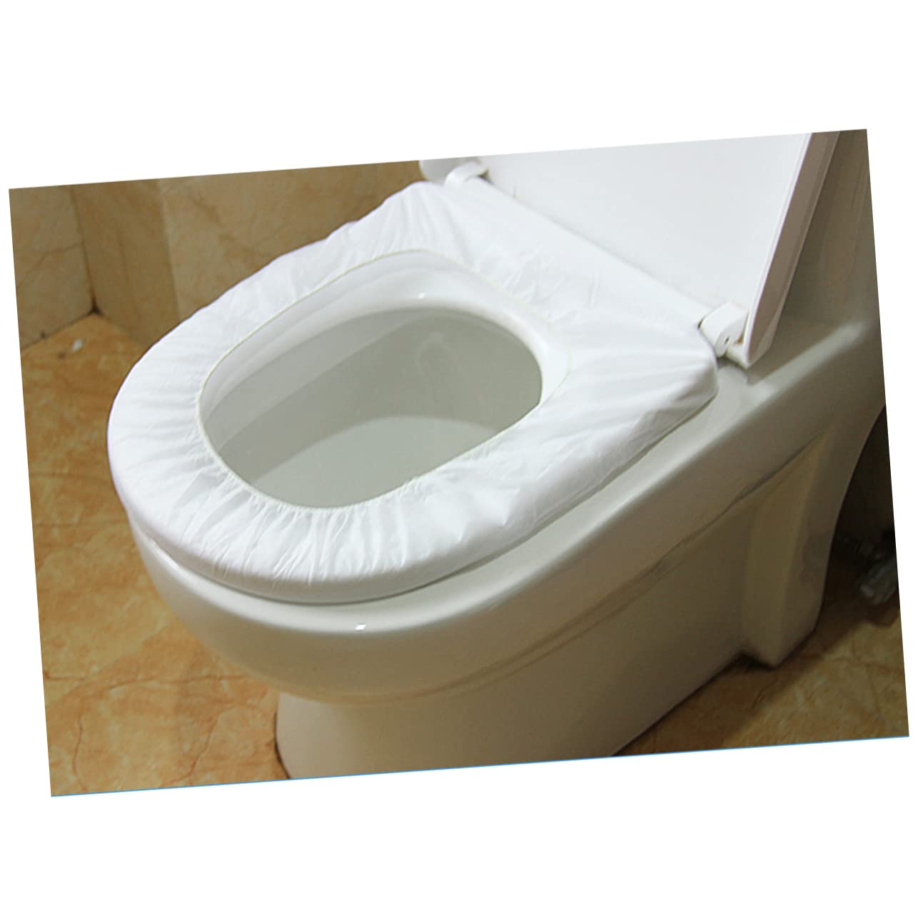 STOBAZA 50pcs Disposable Toilet Seat Covers Non Woven Pads for Travel Shopping Hotel Adult Safety Protection