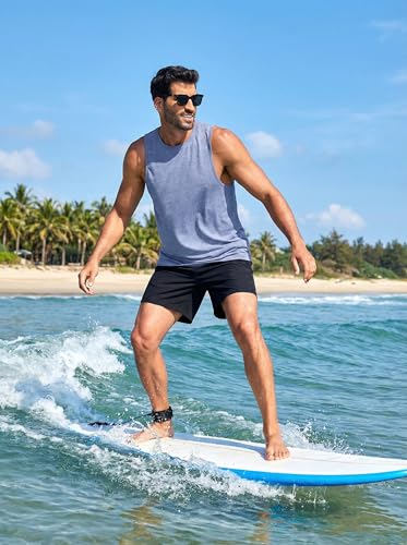 Image of PINSPARK Men's Tank Tops Quick Dry Summer Workout Muscle Shirt Athletic Casual Sleeveless Shirts for Bodybuilding Beach Gym