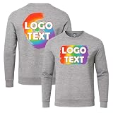 Sweatshirt personalisiert Herren Damen – Pullover ohne Kapuze mit Aufdruck