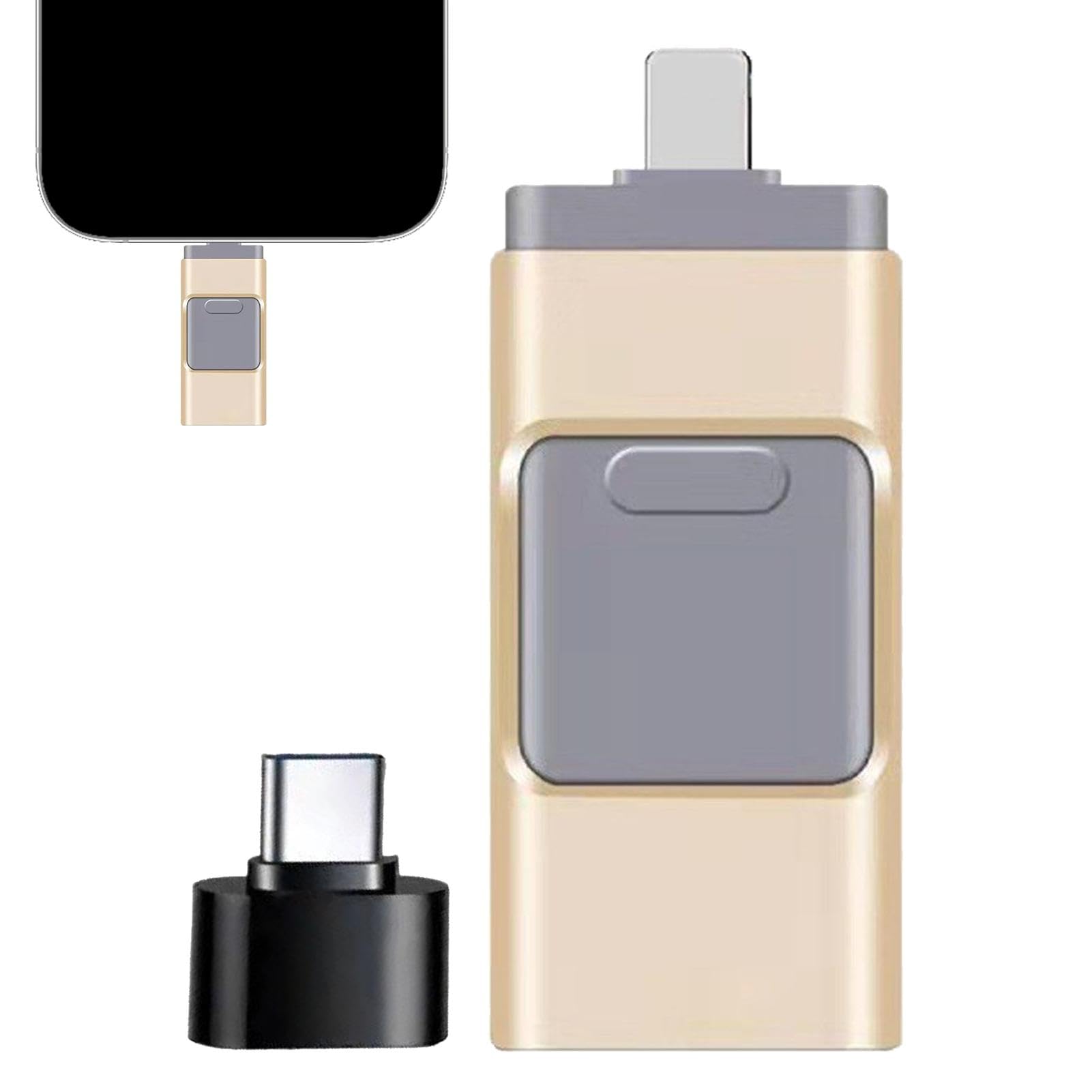 Telefon-Backup-Laufwerk, Backup-Stick für Computer | Fotospeicher-Flash-Laufwerk,Wiederverwendbares Metall-Design-Dokument-Informations-Backup-Laufwerk für Handy, Laptop