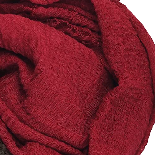 Belsen Classic Cotton Blend Crinkle Soft Lightweight Scarf Wrap Shawl3