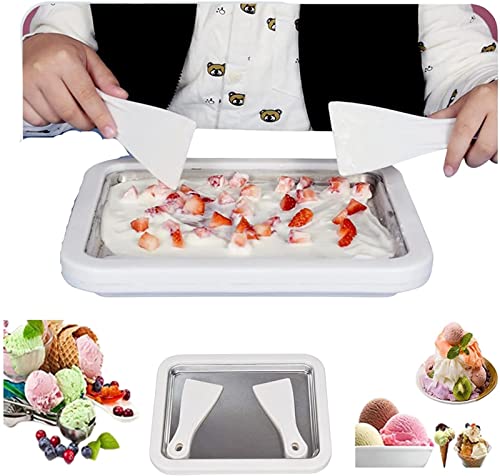 UIHECTA Instant Eismaschine Eiswürfelschale DIY Eismaschine Mini Smoothie Eismaschine Eiscreme Roller Platte Mit 2…