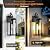 16'' Large Outdoor Wall Lights 2 Packs, Black Exterior Lighting Fixtures, Waterproof Outside Lights for House, Modern Outdoor Sconce Porch Light, Farmhouse Wall Lanterns for Front Door, Patio, Garage