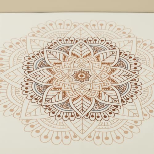 Image of LANE LINEN 100% Cotton Printed King Size Bedsheet - Beige Design