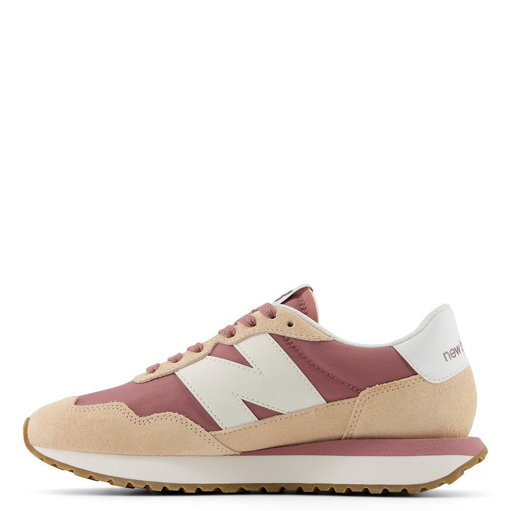 New Balance Women's 237 V1 Sneaker, Dark Vintage Rose/Rosewood/Sea Salt, 7.5