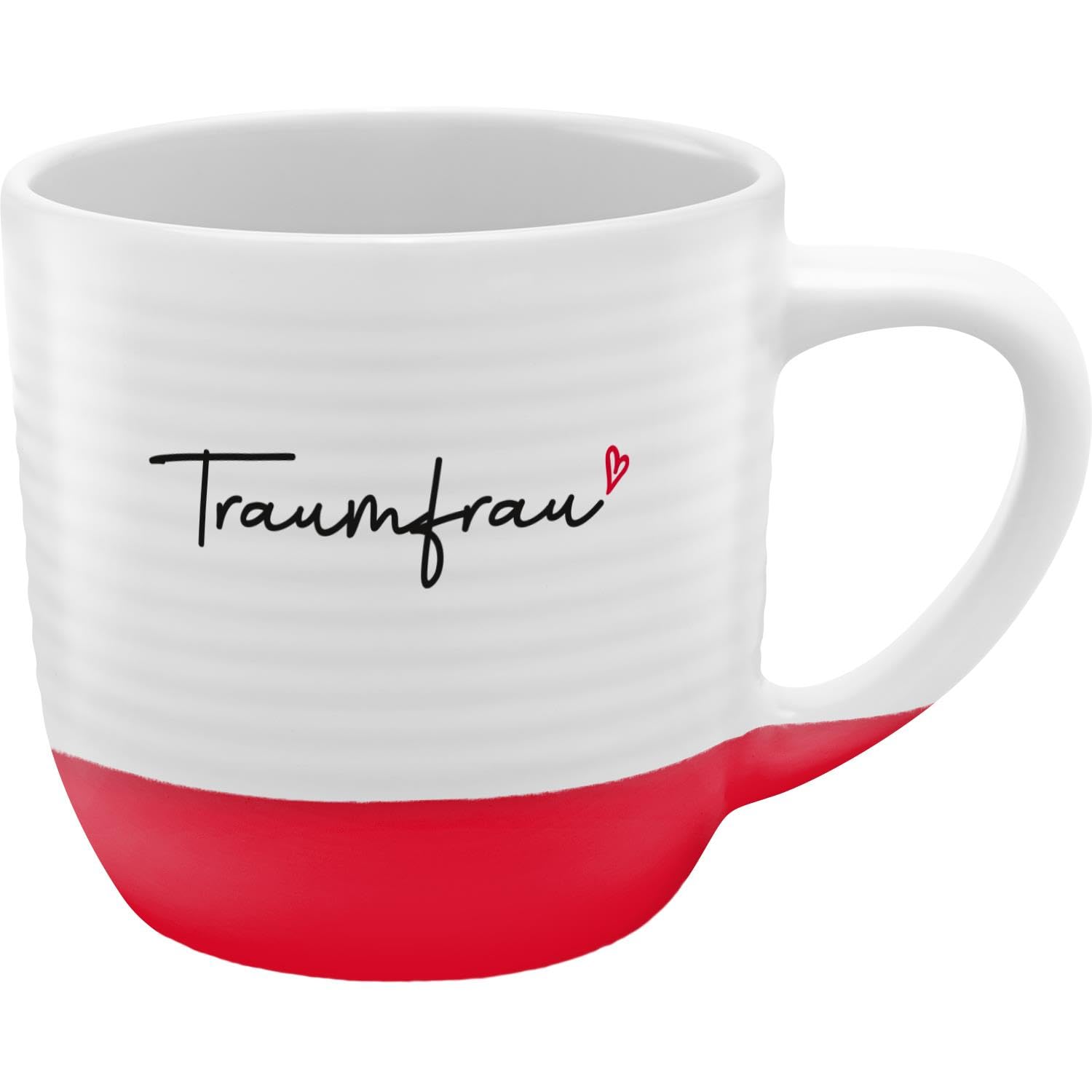 GRUSS & CO Mug with Grooves, Dream Woman, Stoneware, 40 cl, Multicoloured, Gift Girlfriend, Love, Valentine's Day, 48990