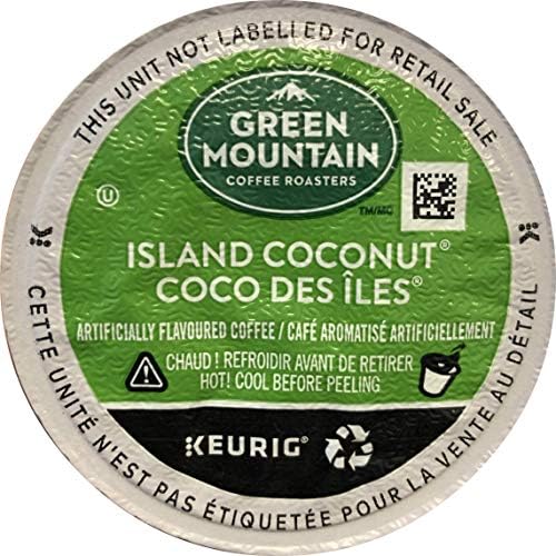 Green Mountain Coffee Roasters Island Coconut, Single-Serve Keurig K-Cup Pod, Flavored Light Roast Coffee, 48 Count (2 Boxes of 24 Count Pods)