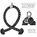 Kipika Set of 2 Tricep Rope, 28 & 36 Inch, Cable Machine Attachments Pulley System Gym Pull Down Rope, Heavy Duty Nylon Rope with Soft Rubber Ends, Black