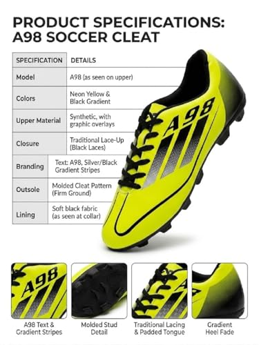Image of VAMJAM Football /Athletic Shoes | Lightweight,Comfortable & Maximum Grip | Best for Competitive Soccer Players | Sports Cleats | Football Footwear | Studs