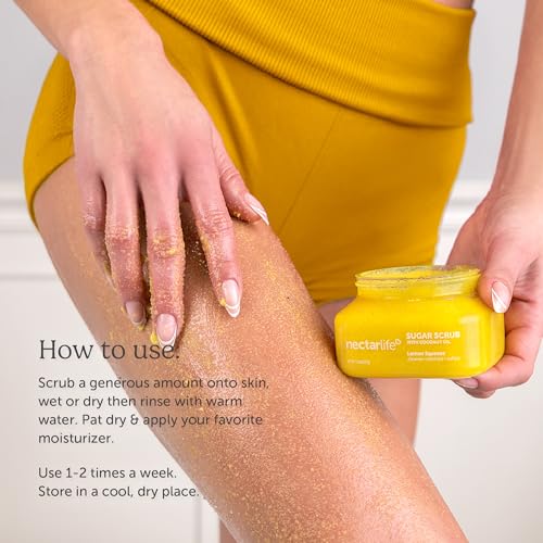Nectar Bath Treats Sugar Scrub, Lemon Body Scrub thumb #4