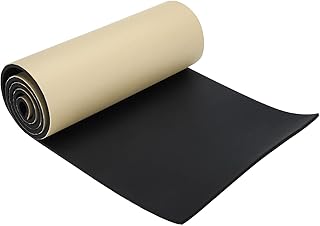 XMSound Sponge Neoprene with Adhesive Foam Rubber Sheet, Cut to Multiple Dimensions and Lengths - DIY, Gaskets, Cosplay, Costume, Crafts (1/8” Thick X 12” Wide X 54” Long), Black (DS-007)