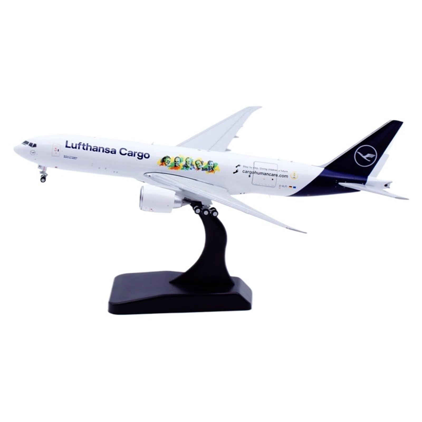 Modelo de avión Boeing B777F Lufthansa escala 1/400 réplica coleccionable 8