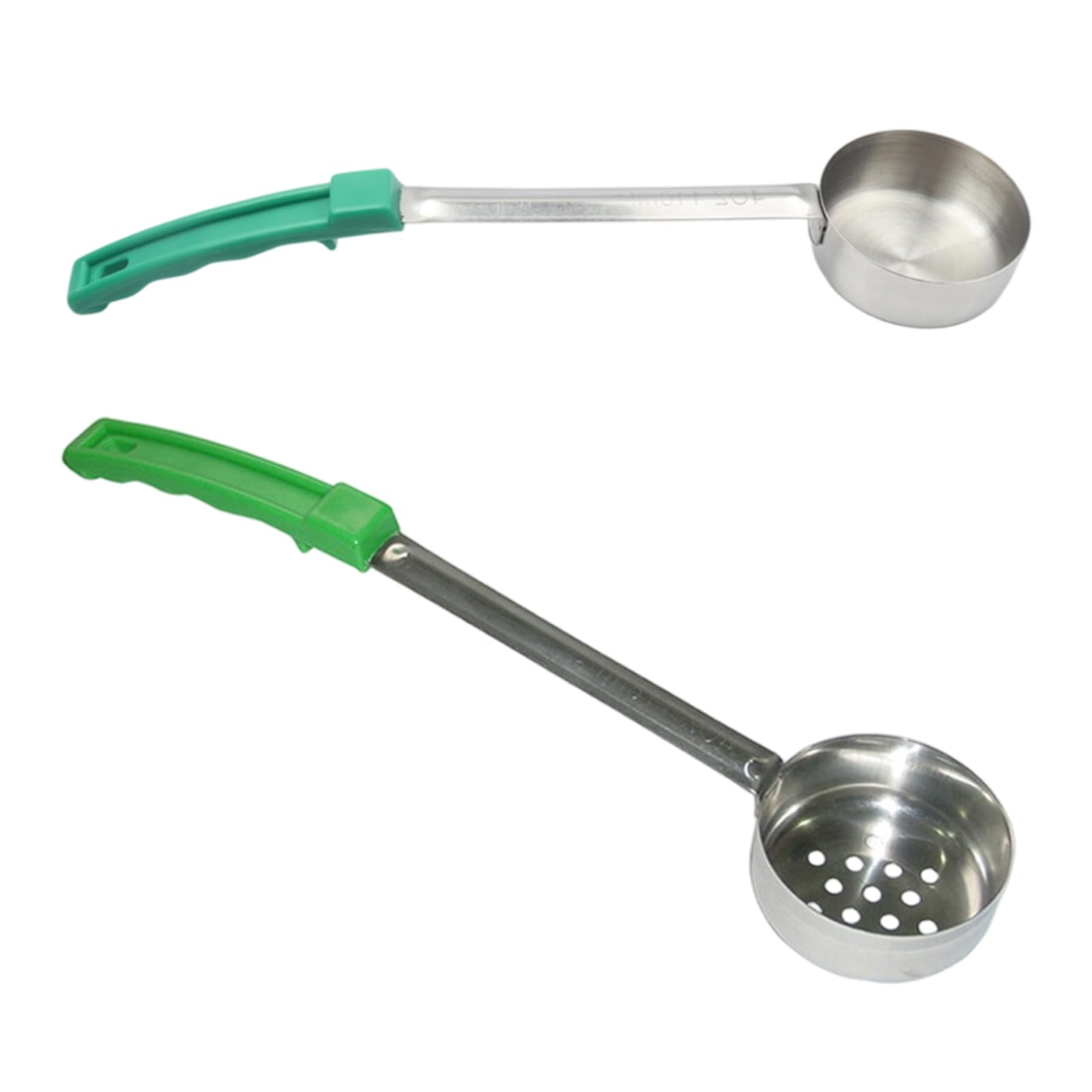 Lerpwige Pack of 2 Nonrust Steel Portion Control Spoons with Ergonomic Handle for Sauces and Soups Ergonomic Spoons