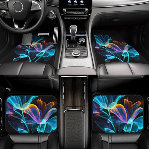 Tapis de sol voiture fleurs fluo KHiry pour égayer l'habitacle de votre SUV au quotidien