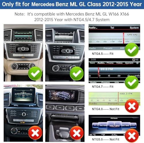 Pantalla CarPlay 12.3" para Mercedes-Benz ML GL W166 X166 miniatura 2