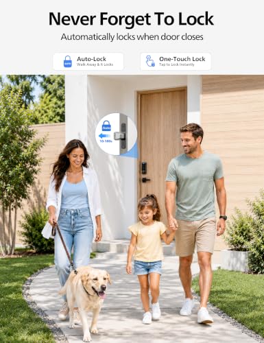 Philips WiFi Smart Lock with Handle, Fingerprint Keyless Entry Door Lock with WiFi Bridge, Smart Locks for Front Door with Handle Set, APP Remote Control, Voice Control, Auto-Lock, Matte Black - image 6