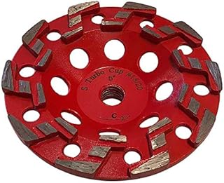 5" High Performance Diamond Grinding Wheels for Aggressive Concrete, Paint, Epoxy, Mastic, Coating Removal, 18/20 Grit, S Segments, 5/8"-11 Arbor