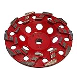 5' High Performance Diamond Grinding Wheels for Aggressive Concrete, Paint, Epoxy, Mastic, Coating Removal, #18/20 Grit, S Segments, 5/8'-11 Arbor