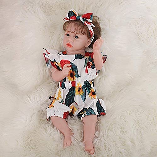 MWKL Vollsilikon-Körper-Wiedergeburts-Puppe Nettes wiedergeborenes Baby 58cm Wiedergeborene Puppen-Simulationspuppe 22… – Bild 6