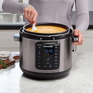 Crock-Pot 8-Quart Multi-Use XL Express Crock Programmable Slow Cooker and Pressure Cooker with Manual Pressure, Boil & Simmer, Black Stainless Crock Pot 8 Quart Multi Use XL Express Crock Programmable Slow Cooker and Pressure Cooker with Manual Pressure Boil Simmer Black Stainless