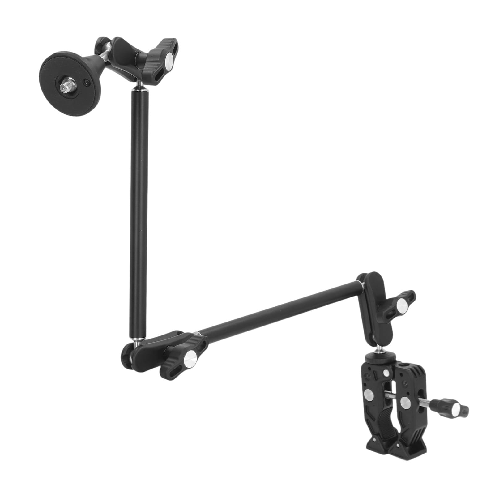 Brazo Mágico Ajustable con Súper Abrazadera, Brazo Mágico Articulado con Adaptador de Cabeza de Bola Doble de Rosca de 1/4 3/8, Soporte de Cámara para Monitor, Micrófono, DSLR,