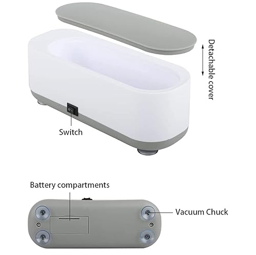 Limpiador ultrasónico de gafas con tanque de acero inoxidable para anteojos, limpiador ultrasónico de gafas máquina de limpieza de joyas para