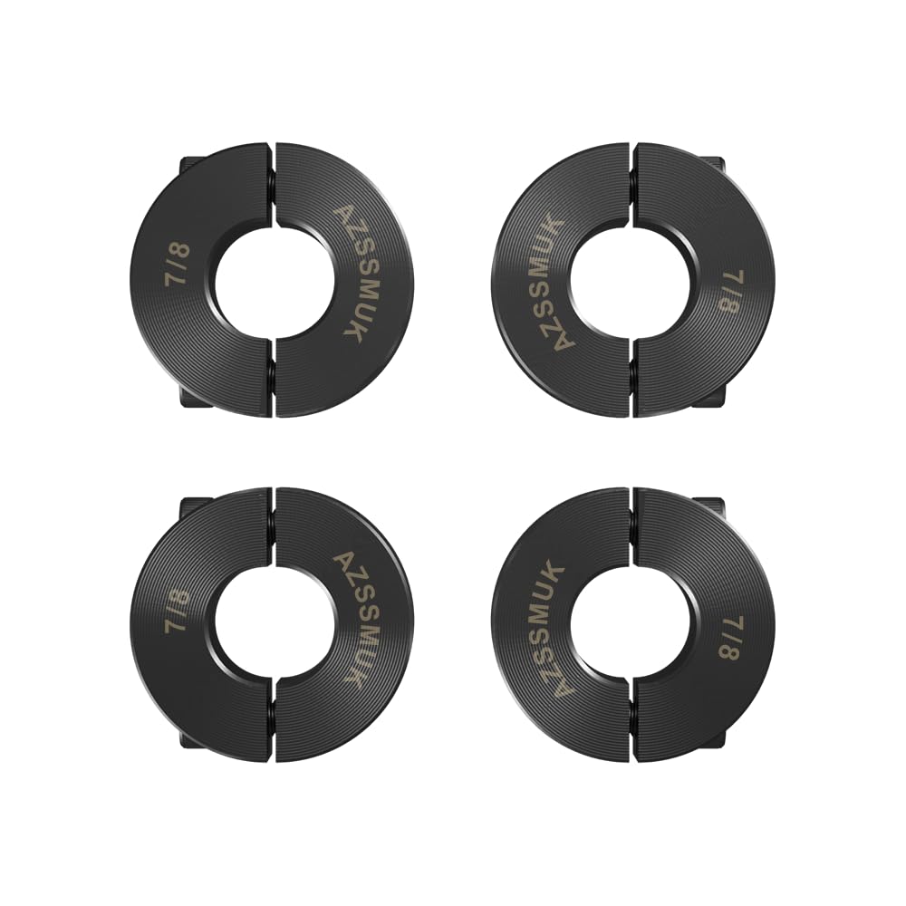 7/8" Bore Double Split Shaft Collar Carbon Steel with Black Oxide Coating Set Screw Style (4 PCS)