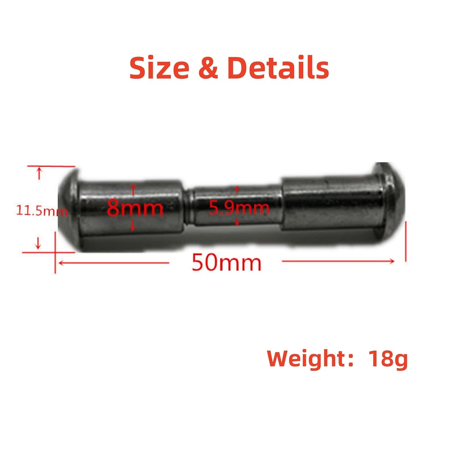 Electric Scooter Folding Lock Screw Bolt, 50mm