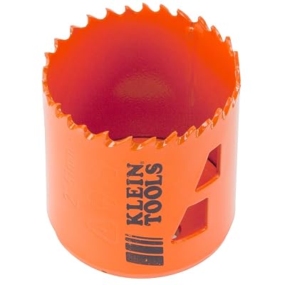 Klein Tools 31932 Bi-Metal Hole Saw, 2-Inch for Cutting Stainless Steel, Mild Steel, Drywall, Wood and Plastic, with Easy Slug Removal