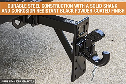 Image of Buyers Products PM1012 Pintle Hook Mount, 6 Position Adjustable Trailer Hitch Receiver for 2 Inch Trucks, 10,000 lb MGTW, Heavy-Duty Tow Hitch, 2,000 MVL Rated