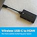 Nyrius Orion Prime Wireless USB-C to HDMI Video Transmitter & Receiver, Plug & Play Extender, Stream Full HD 1080p up to 150ft from PC, Laptop, Mobile Phone, Tablet to a TV or Projector (TDD21)