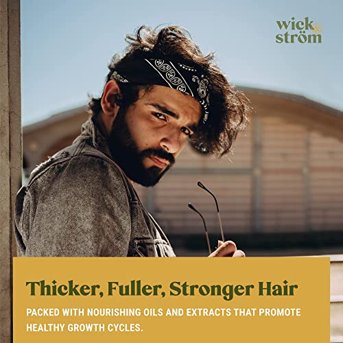 Wick And Strom Anti-Hair Loss Caffeine Conditioner For Men & Women - Biotin Conditioner W/ Anti Hair Thinning Formulas - Hair Growth & Hair Thickening Conditioner #TOP4