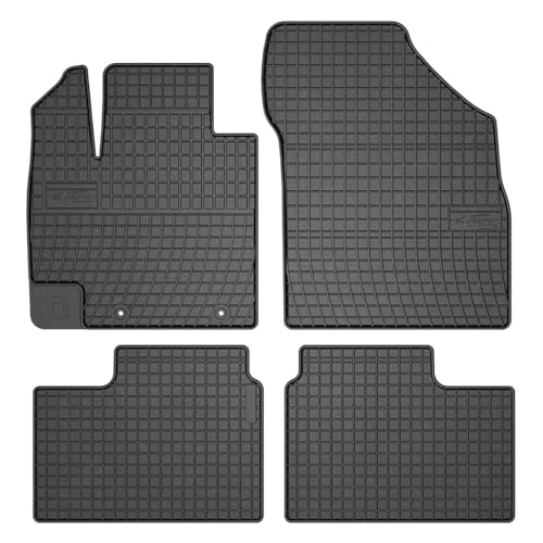 Frogum 547556 Gummimatten Auto Fußmatten Gummi Passgenau 4-teiliges Automatten Set Schwarz