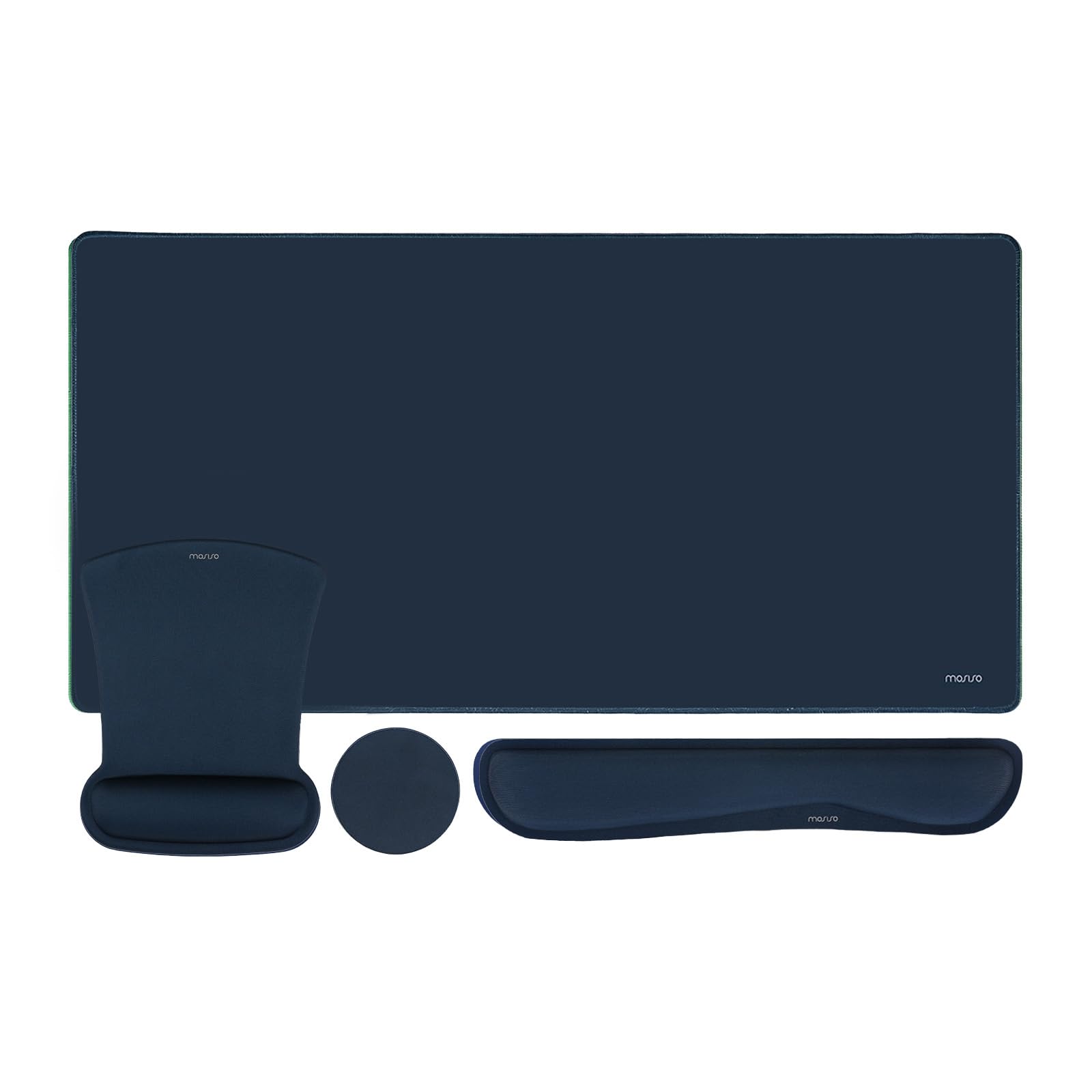 MOSISO Keyboard Mouse Pad Set, Large Gaming Mousepad&Keyboard Wrist Rest&Mouse Wrist Rest&Coaster, Ergonomic Non-Slip Mousepad&Easy Typing Cushion