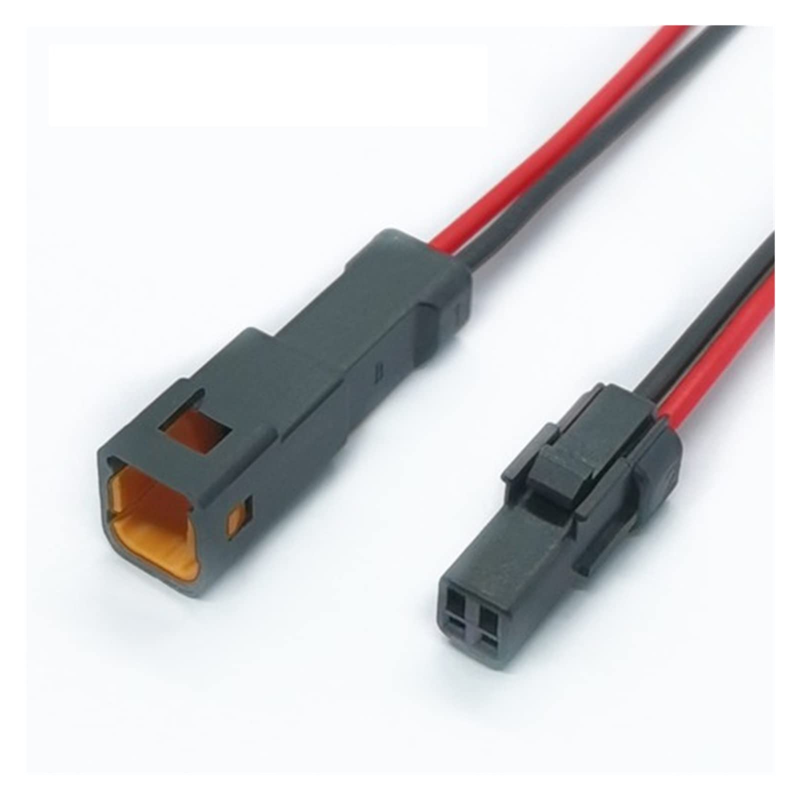 JST do samochodu 2-pinowe złącze elektroniczne 02R-JWPK-VKLE-S Auto 02T ciemna wersja specjalna wtyczka żeńska męski okablowanie wodoodporne (kolor: 2P męski, rozmiar: 20 zestawów)