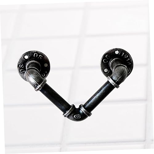 Miniatura 8 de Estantes colgantes para pared, toallero de hierro, estantes de tubería, decoración montada en la pared, estilo rústico