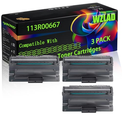 Image of 113R00667 Compatible for Xerox Toner Cartridges with Chip WC PE16 WorkCentre PE16 Printers, High Yield Value Pack Black Consumables Multi-Pack Remanufactured Compatible (3 Pack Black)