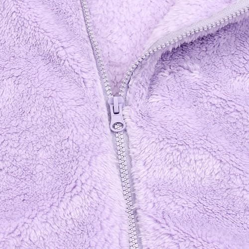 Image of Toddler Girls Boys Fleece Hoody Jacket Zip Up Teddy Coat Warm Winter Outwear