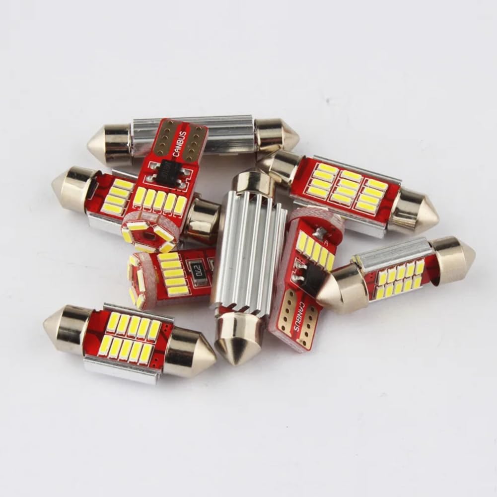 Kit d'ampoules de Plafond d'intérieur de Voiture à LED Canbus 11 pièces, pour Lampe de Plaque d'immatriculation de Porte de Coffre Acura NSX 2002 2003 2004 2005
