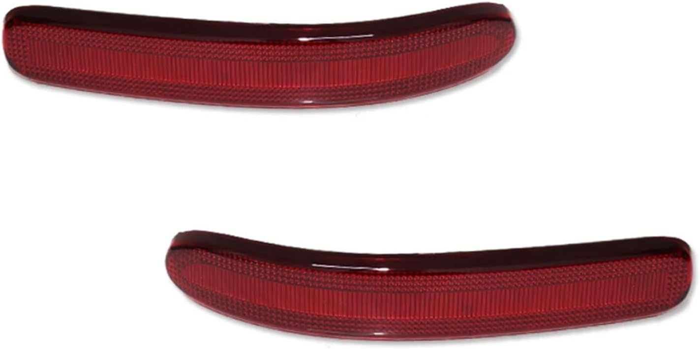 Red Lens Rear Bumper Reflector Lenses | Compatible With BMW Mini Cooper Clubman R55 2008-2014, OE-Spec LH RH Assembly