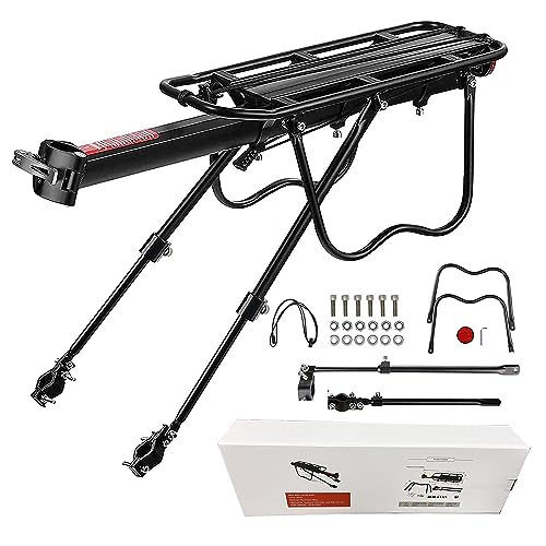 Portapacchi Posteriore per Bicicletta, Portabici Semidistaccabile per Portabici per Mountain Bike da 24“-29”, Capacità di Peso di 110 Libbre (01)