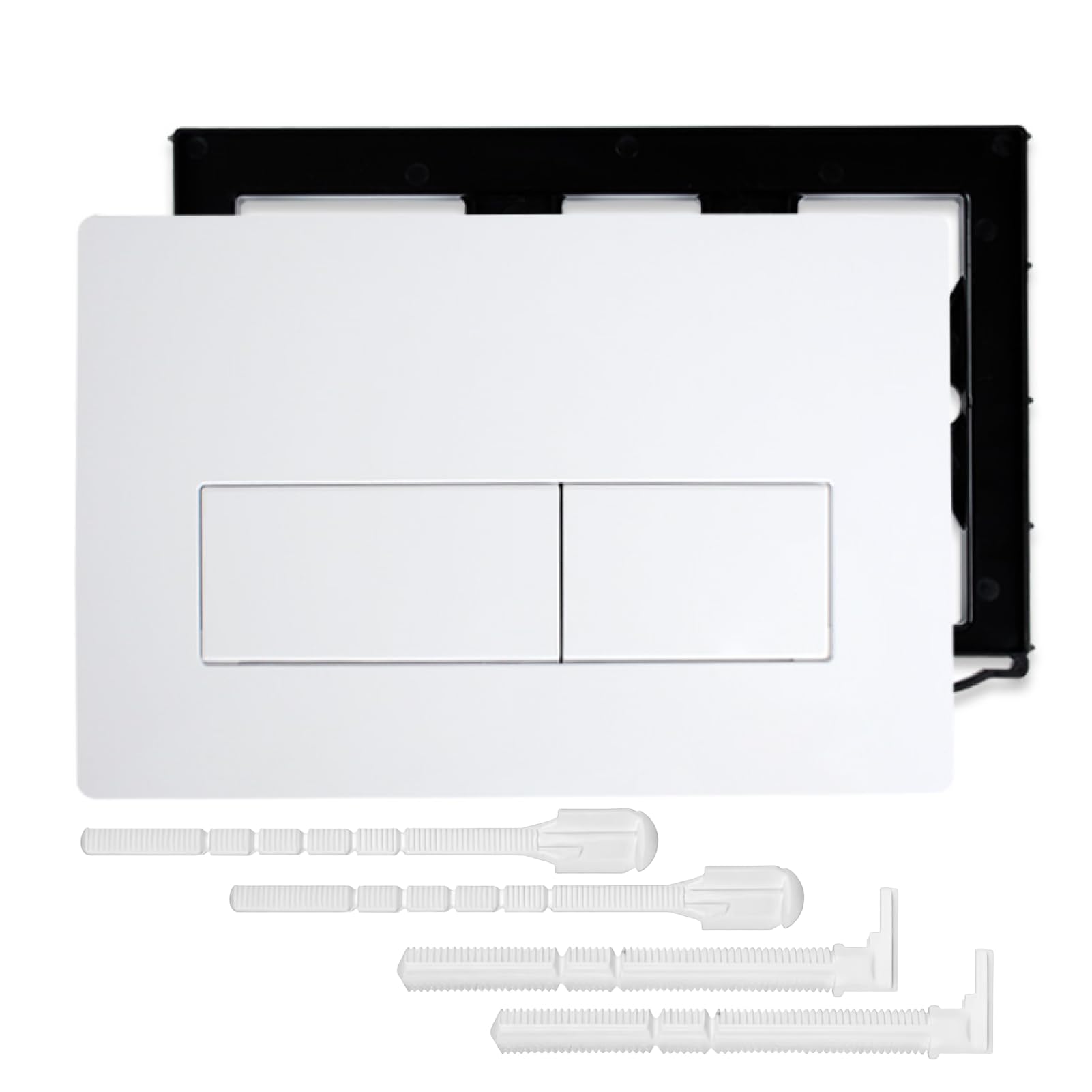 Placa de Accionamiento Blanco para Geberi Sig-ma 01 20 30 50 UP320 y 300, Panel de Pulsador Cisterna con Marco de Fijación y Juego de Varillas de Descarga (Negro) — view 8
