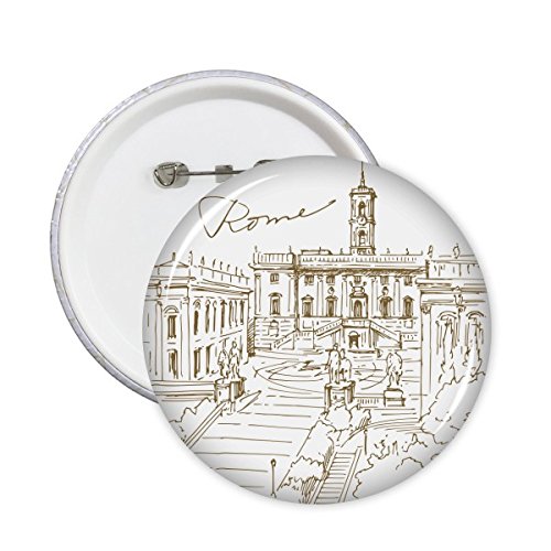 Badge épingle Fontana di Trevi Rome motif Landmark finition premium 5pcs