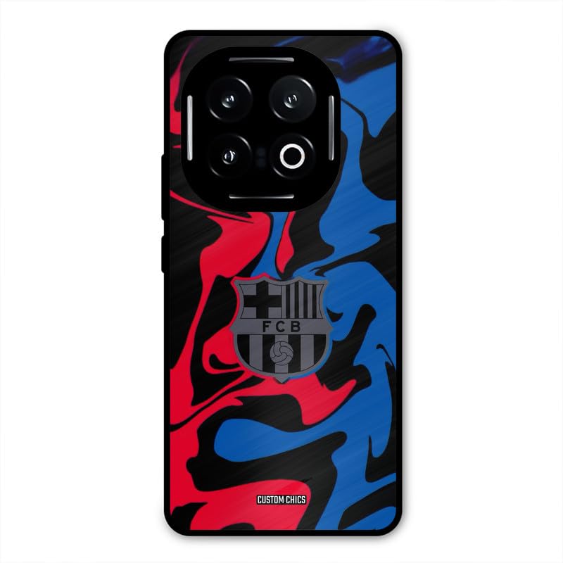 Image of PrintShield FC Barcelona Comic Back Cover for iQOO 13, Shockproof Printed Phone Case with Soft TPU Sides & Anti-Slip Grip