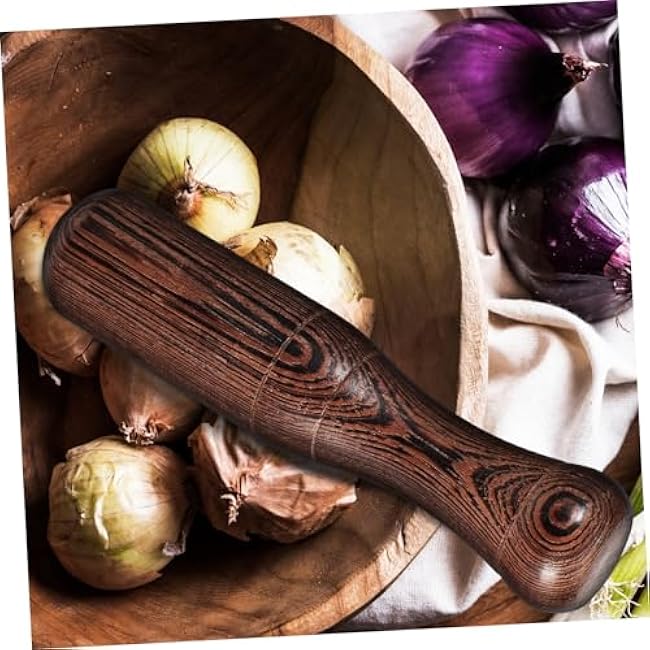 ABOOFAN 1set Pestle Ergonomic Kitchen Food Grinder for Manual Grinding of Spices Seasonings and Ingredients Smooth Surface for Easy Cleanup 2pcs