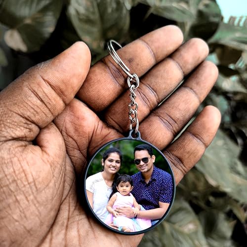 Image of Customized Photo Printed Keychain | Personalised & Customised Keychain | Front and Back Printed Key chain | Stainless Steel