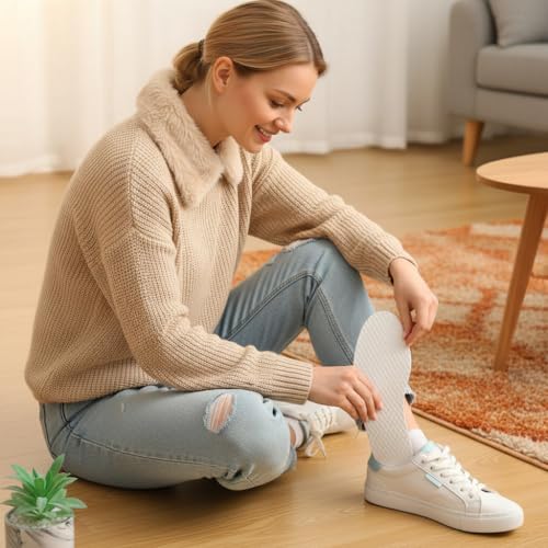 10 pares plantillas desechables transpirables para mujer miniatura 7