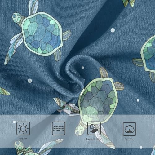 Wusikd Blue Turtles Girls' Underwear Cotton White Dots Girls Briefs Soft Toddler Underwear 8T3